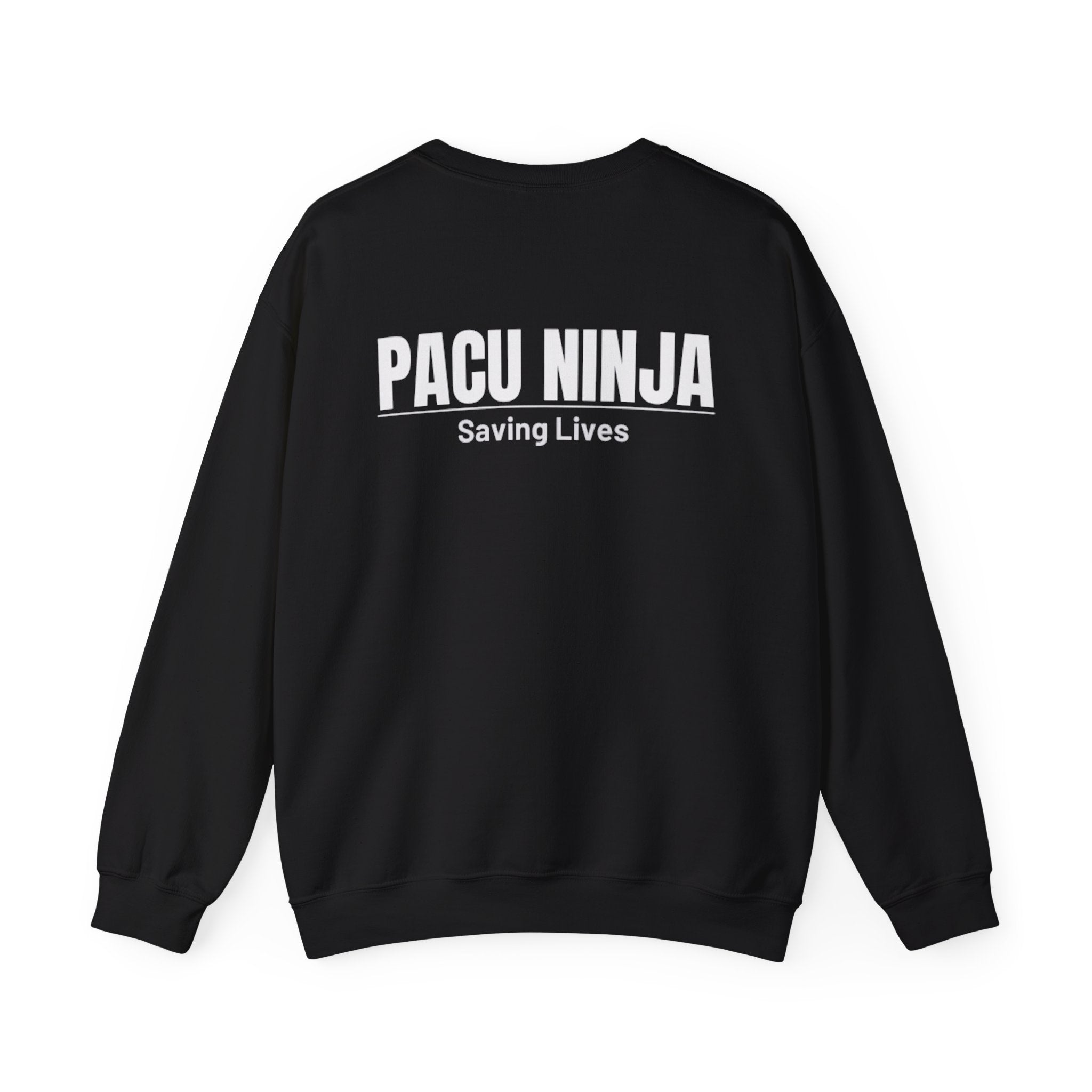 Pacu Ninja Sweatshirt – Saving Lives Stethoscope Crewneck for Nurses & ICU Staff
