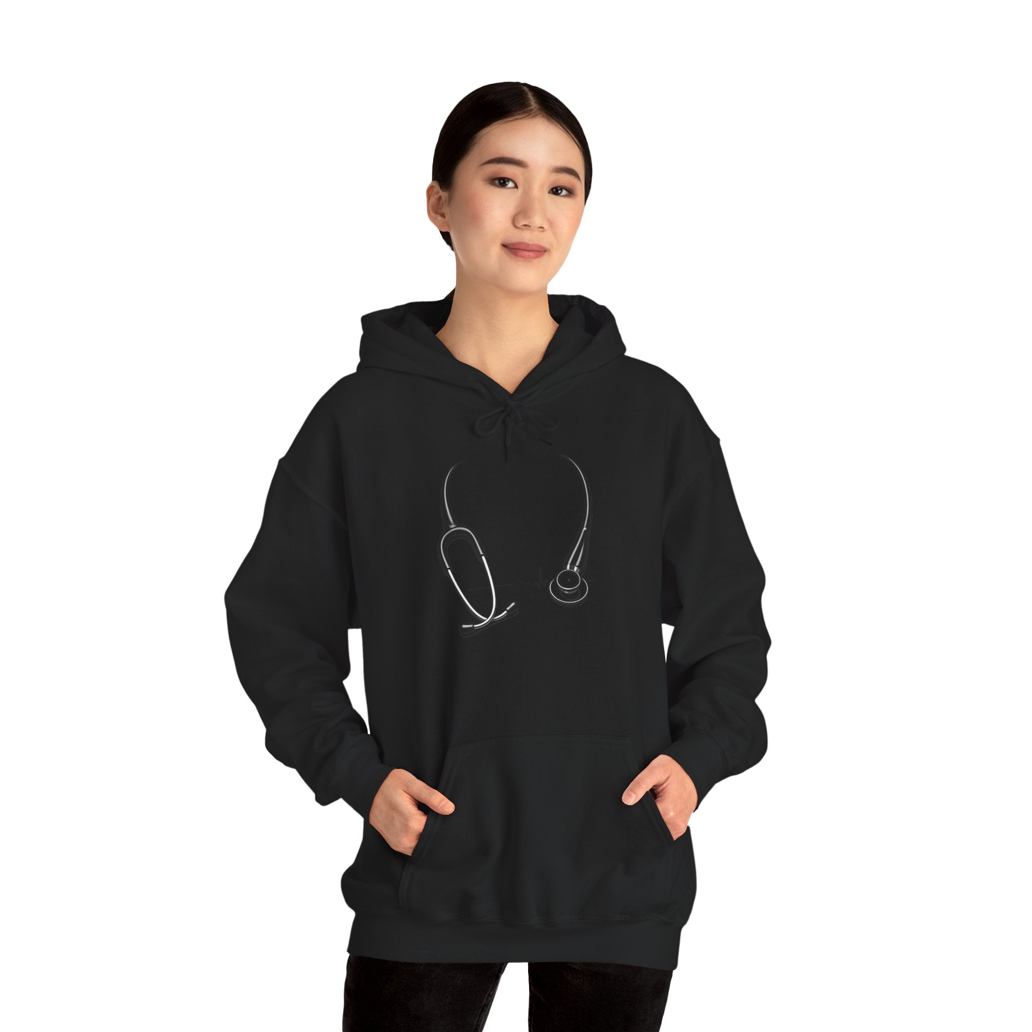 ICU Ninja Hoodie – Stethoscope Design "Saving Lives" Medical Sweatshirt