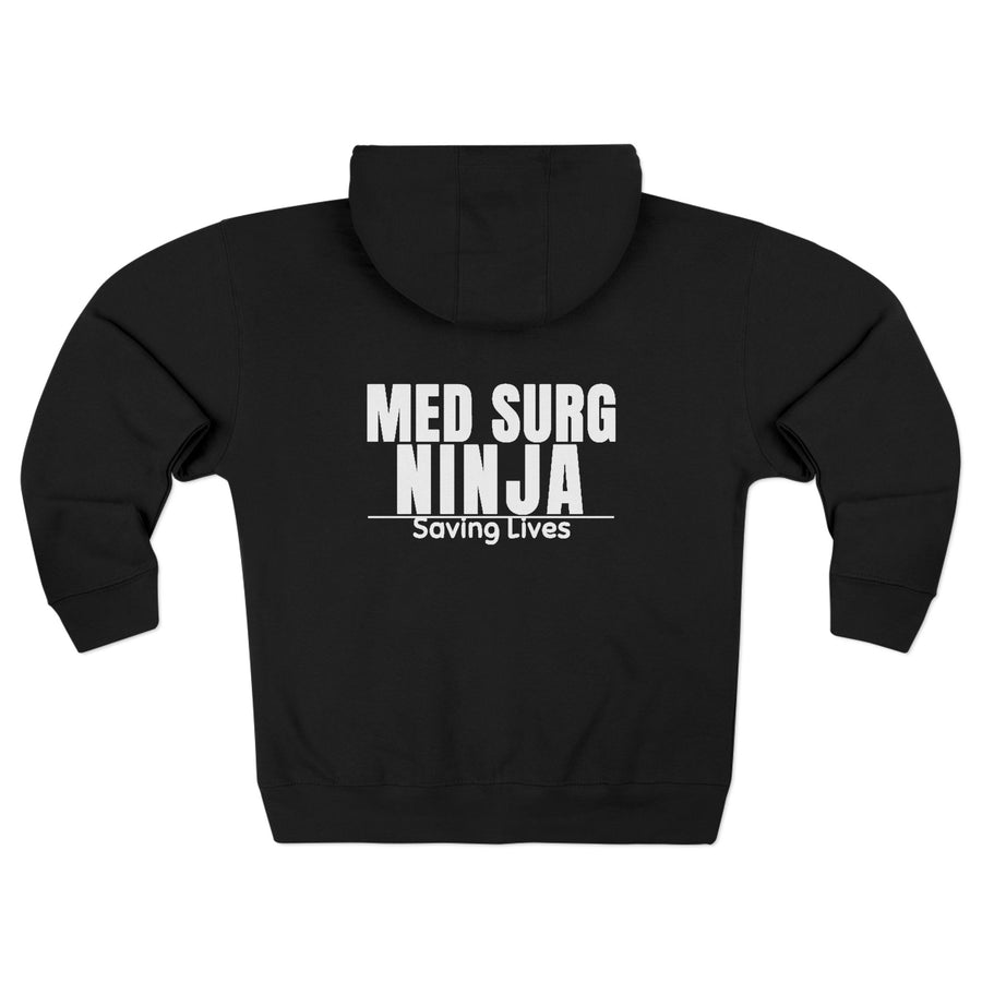 Med Surg Ninja Zip Hoodie — Stethoscope Design | Saving Lives Nurse Gift