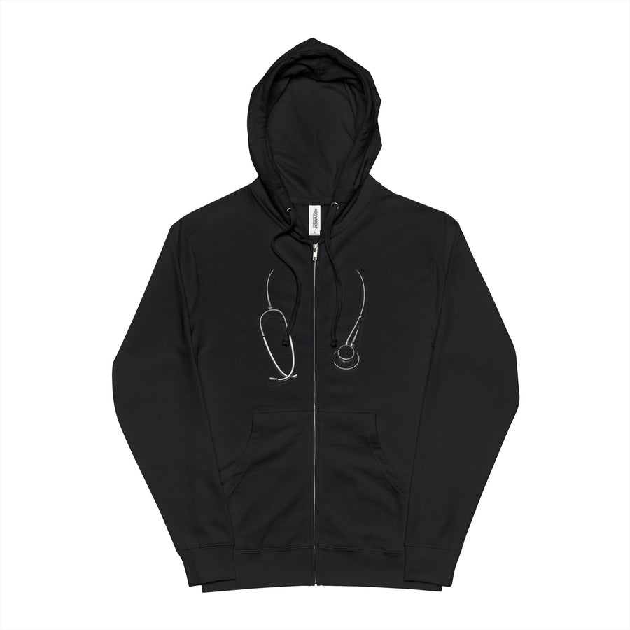 PACU Ninja Zip-Up Hoodie — Stethoscope Design, Saving Lives (Nurse & Medical Staff Gift)