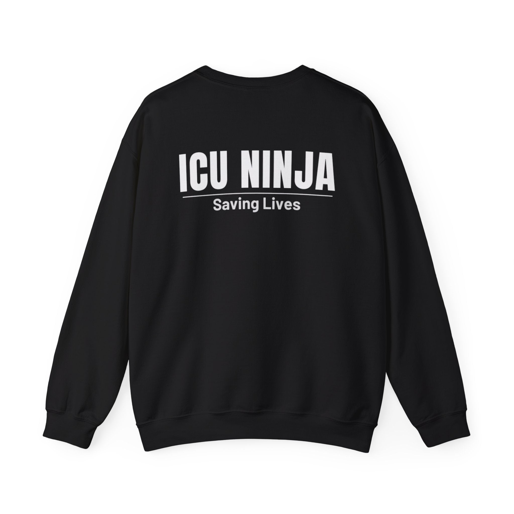 ICU Ninja Sweatshirt – "Saving Lives" Stethoscope Crewneck for Nurses & ICU Staff