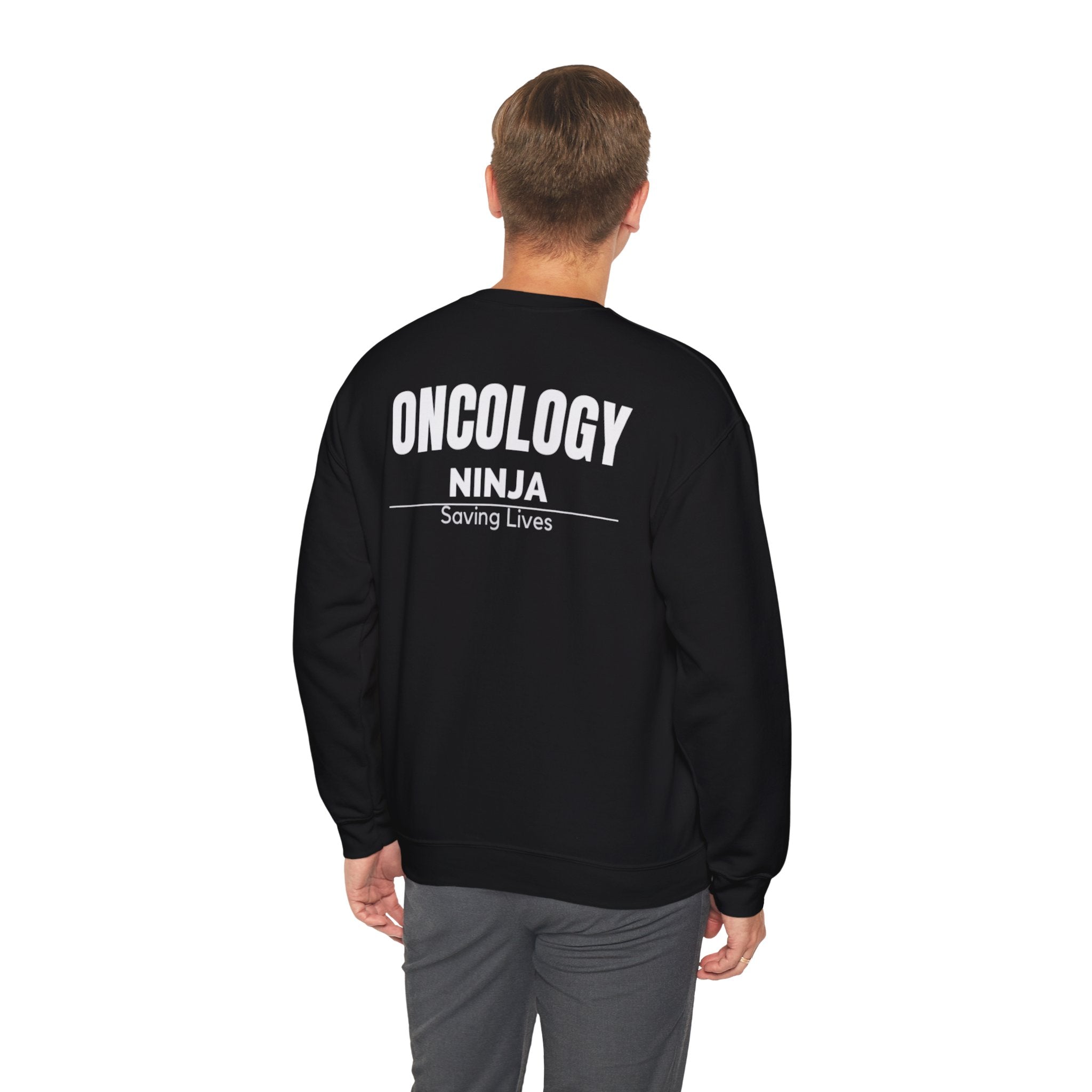 Oncology Ninja Sweatshirt – Stethoscope Medical Crewneck for Nurses & Doctors