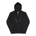 ER Ninja Fleece Zip-Up Hoodie — Stethoscope Graphic, "Saving Lives" Back Print