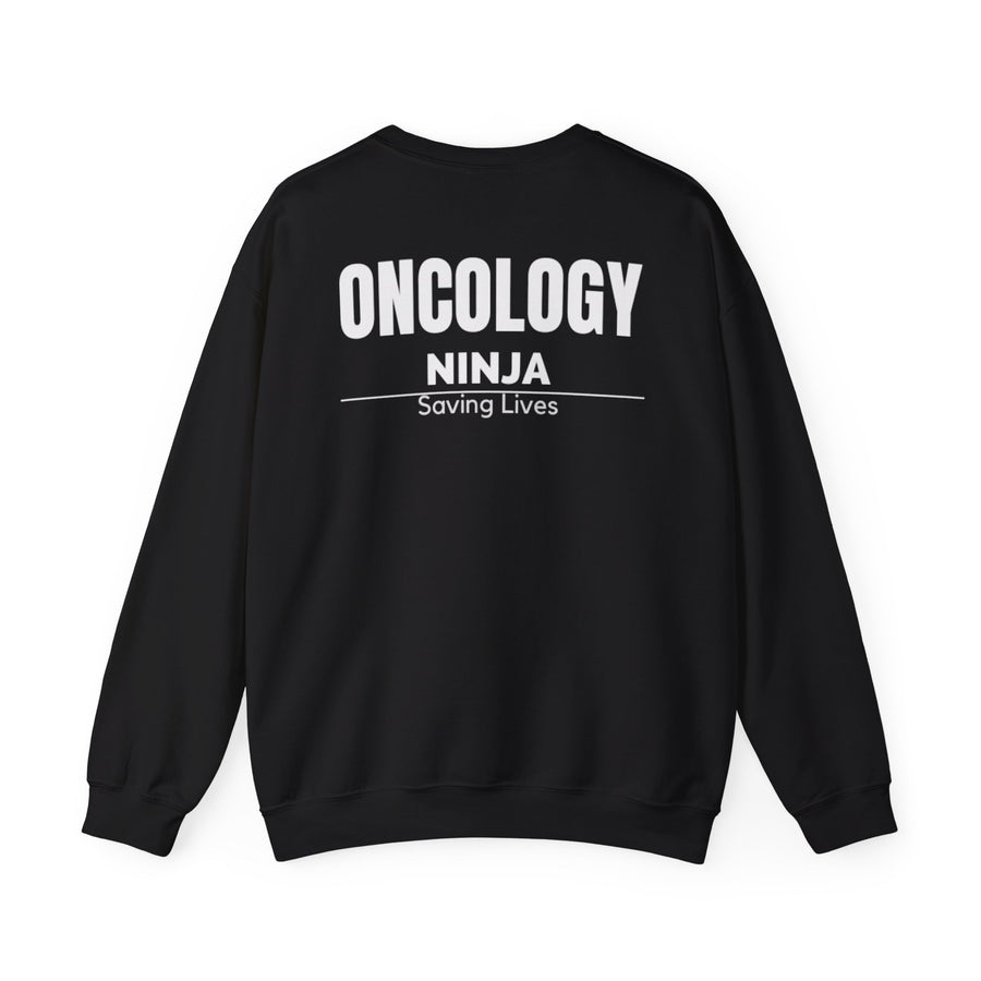 Oncology Ninja Sweatshirt – Stethoscope Medical Crewneck for Nurses & Doctors