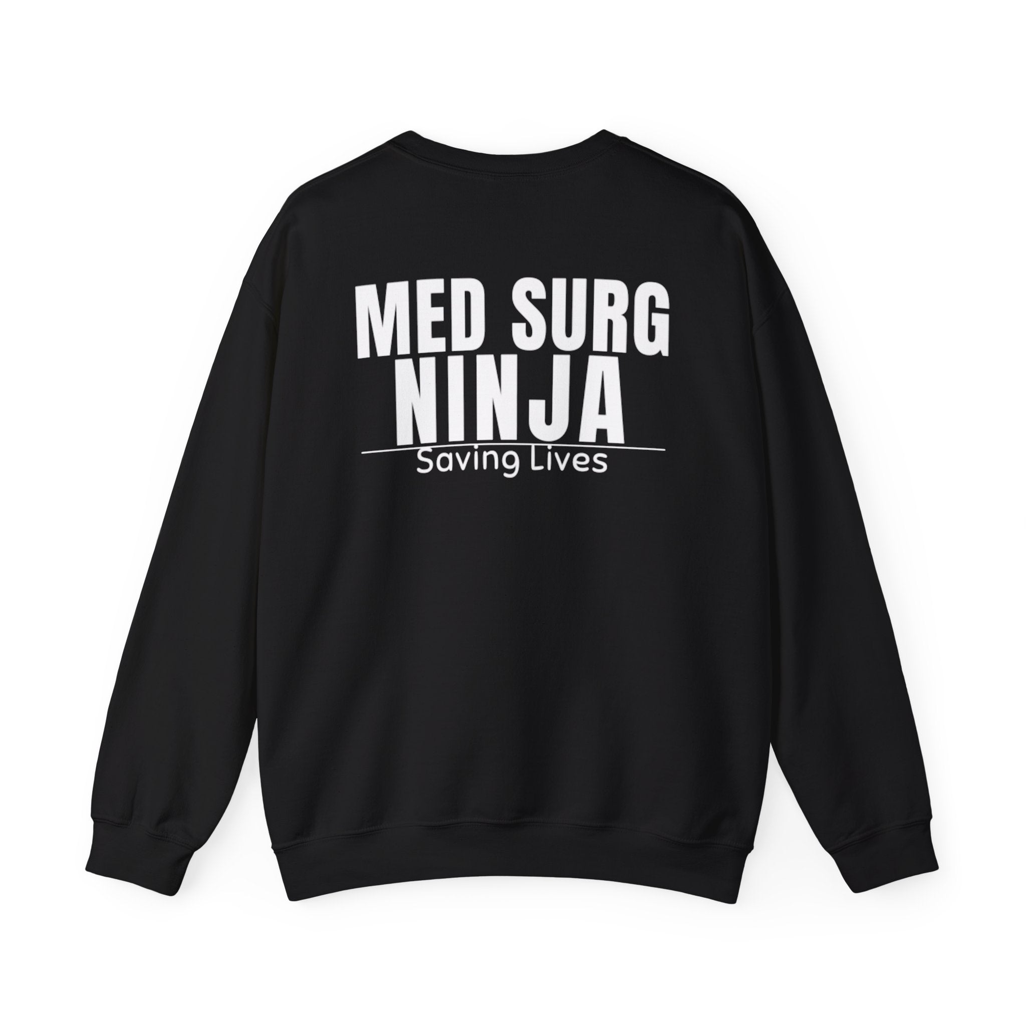 Med Surg Ninja Sweatshirt — Stethoscope Graphic Crewneck for Nurses
