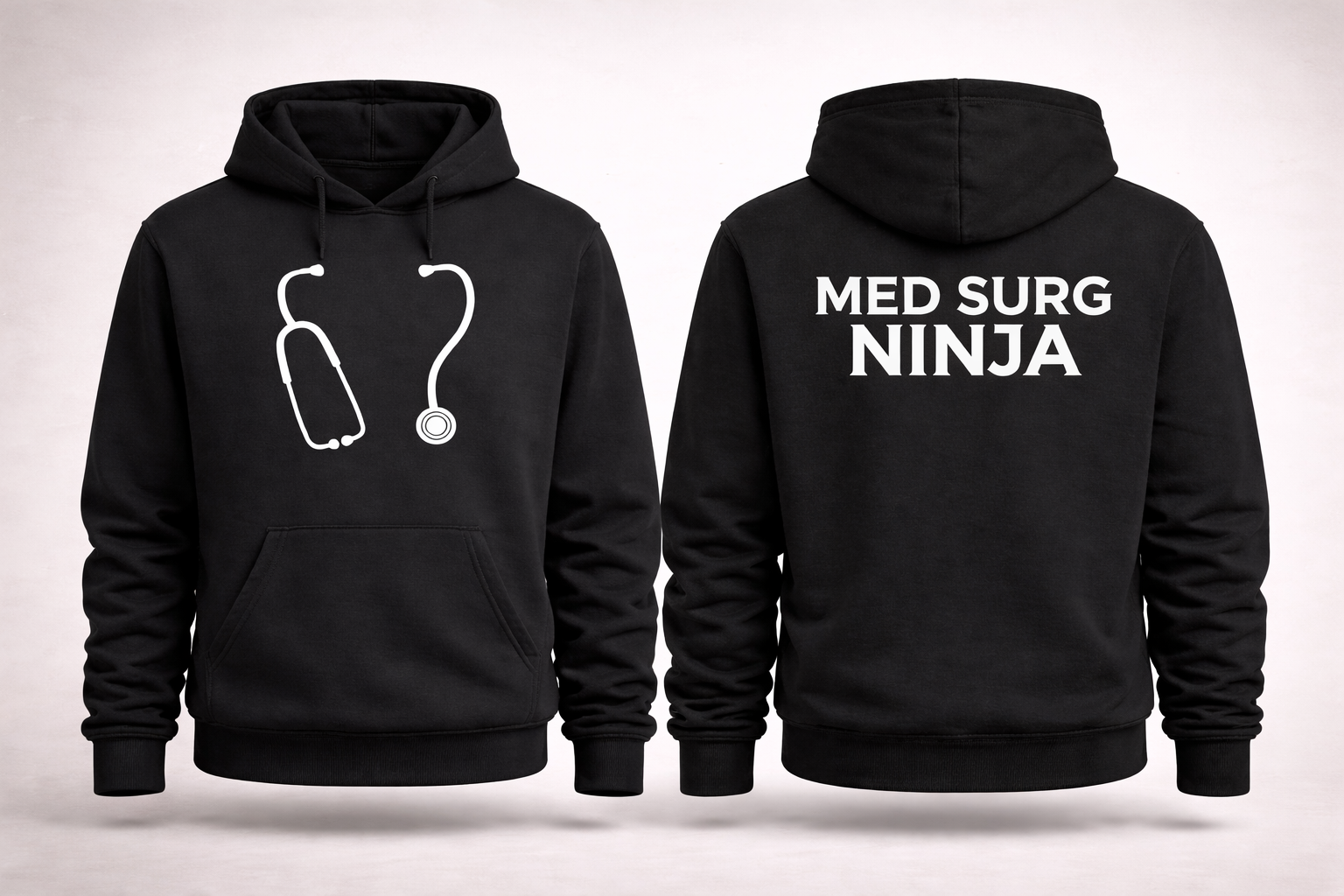Med Surg Ninja Hoodie — Nursing & Healthcare Team Pullover