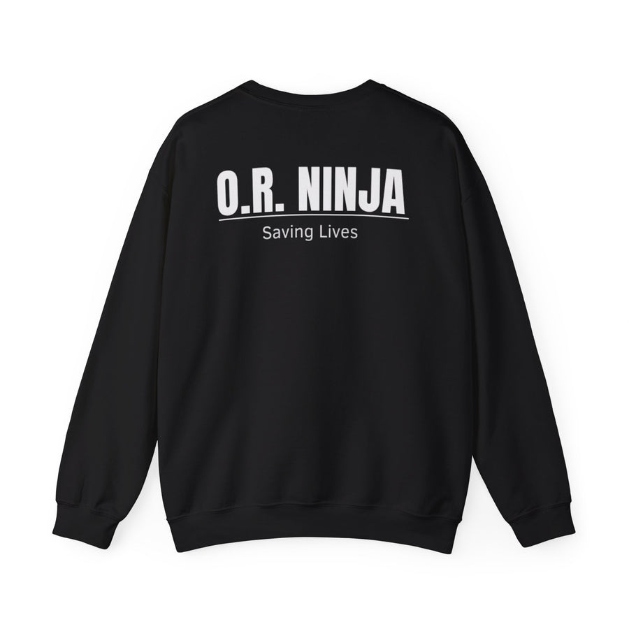 O.R. Ninja Crewneck Sweatshirt - Surgical Team Stethoscope Design