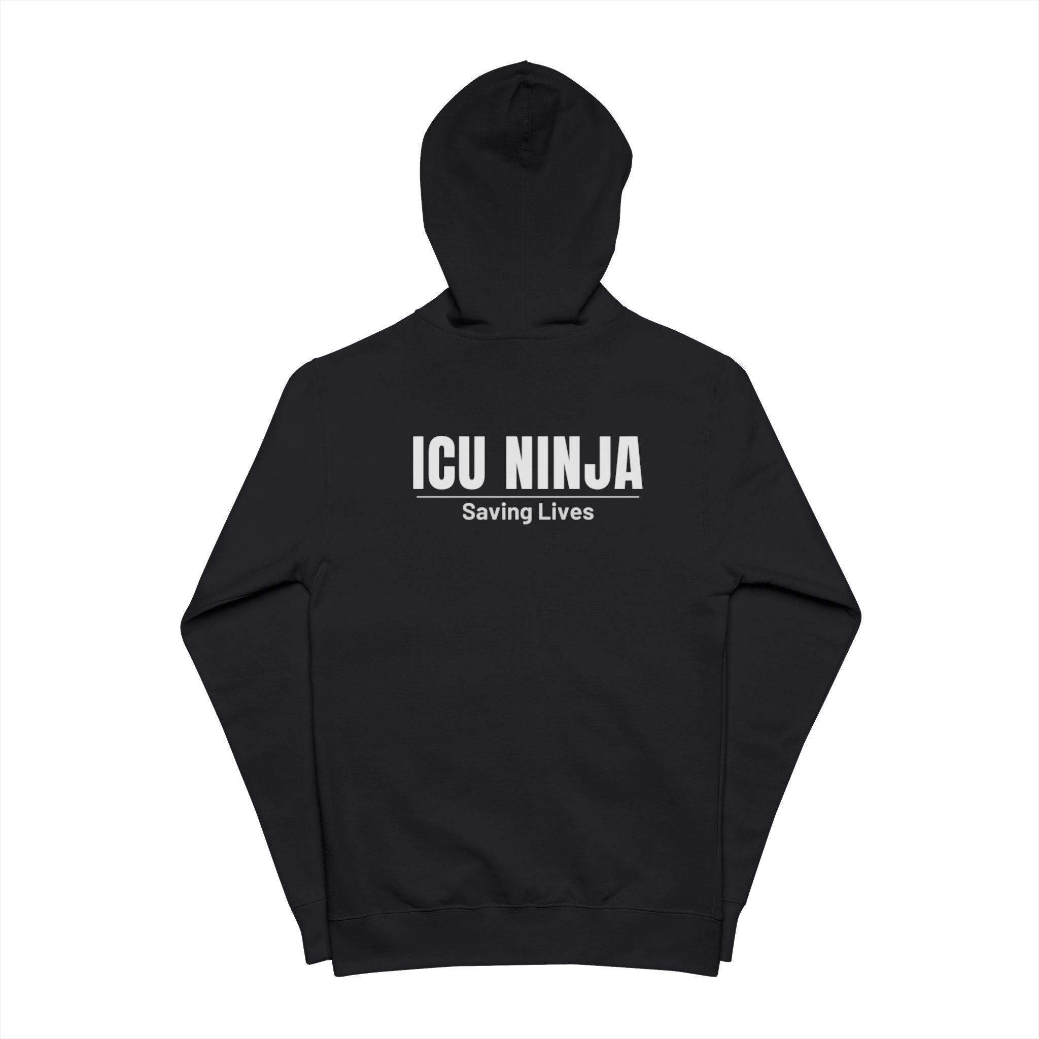 ICU Ninja Zip-Up Hoodie — Stethoscope Graphic | Nurse & ICU Doctor Gift