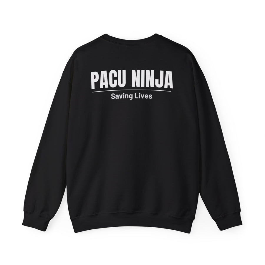 PACU Ninja Crewneck Sweatshirt – Saving Lives Stethoscope Design