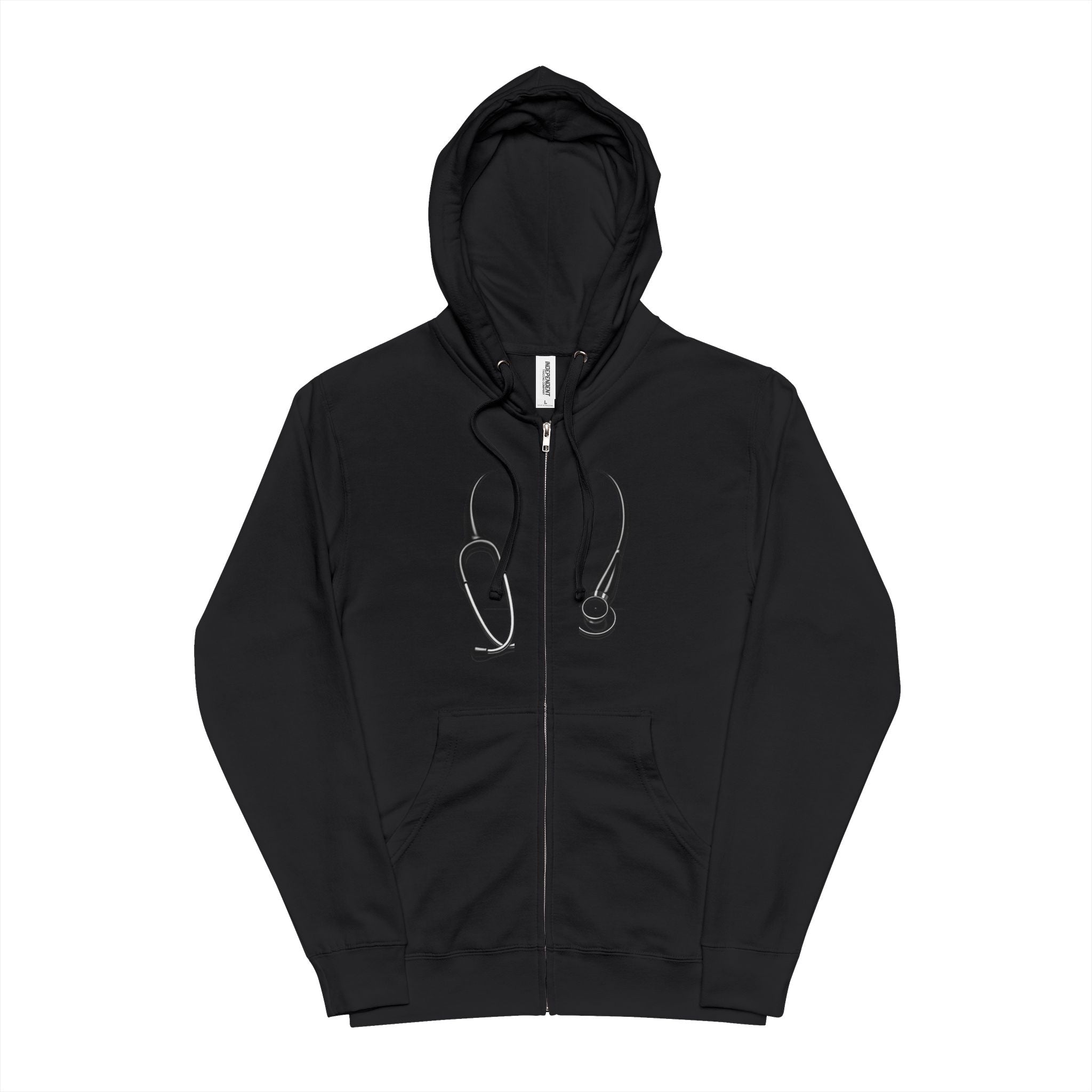 ICU Ninja Zip-Up Hoodie — Stethoscope Graphic | Nurse & ICU Doctor Gift