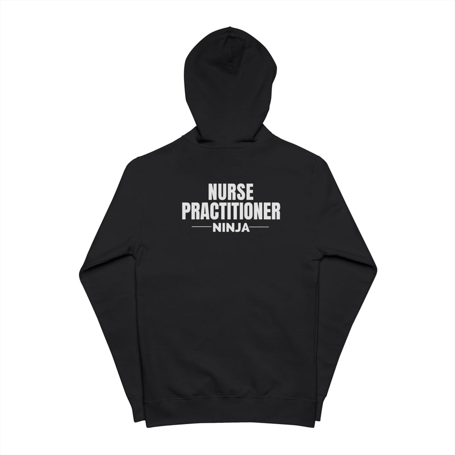 Nurse Practitioner Ninja Hoodie — Stethoscope Zip-Up Fleece