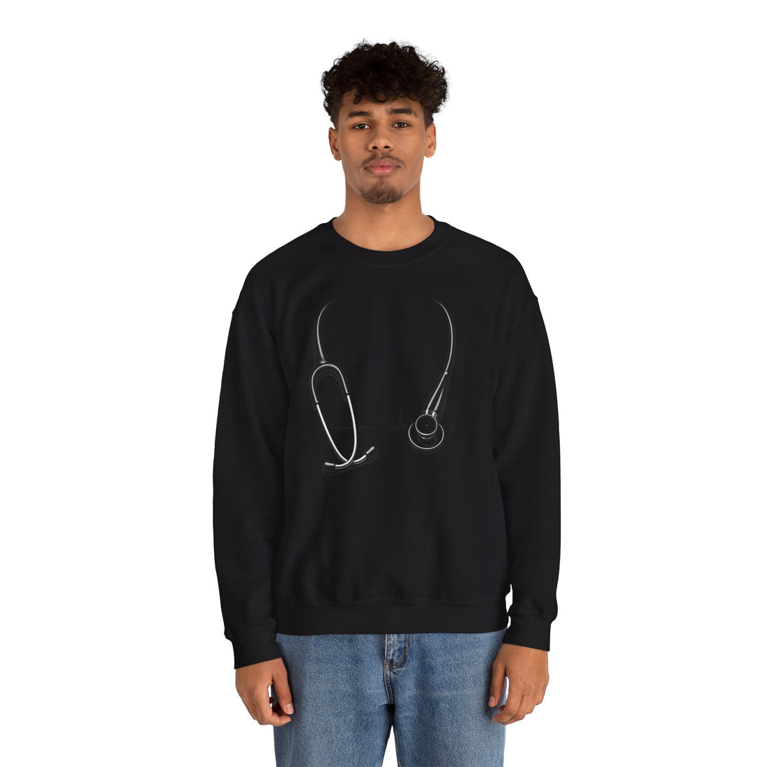 Oncology Ninja Sweatshirt – Stethoscope Medical Crewneck for Nurses & Doctors