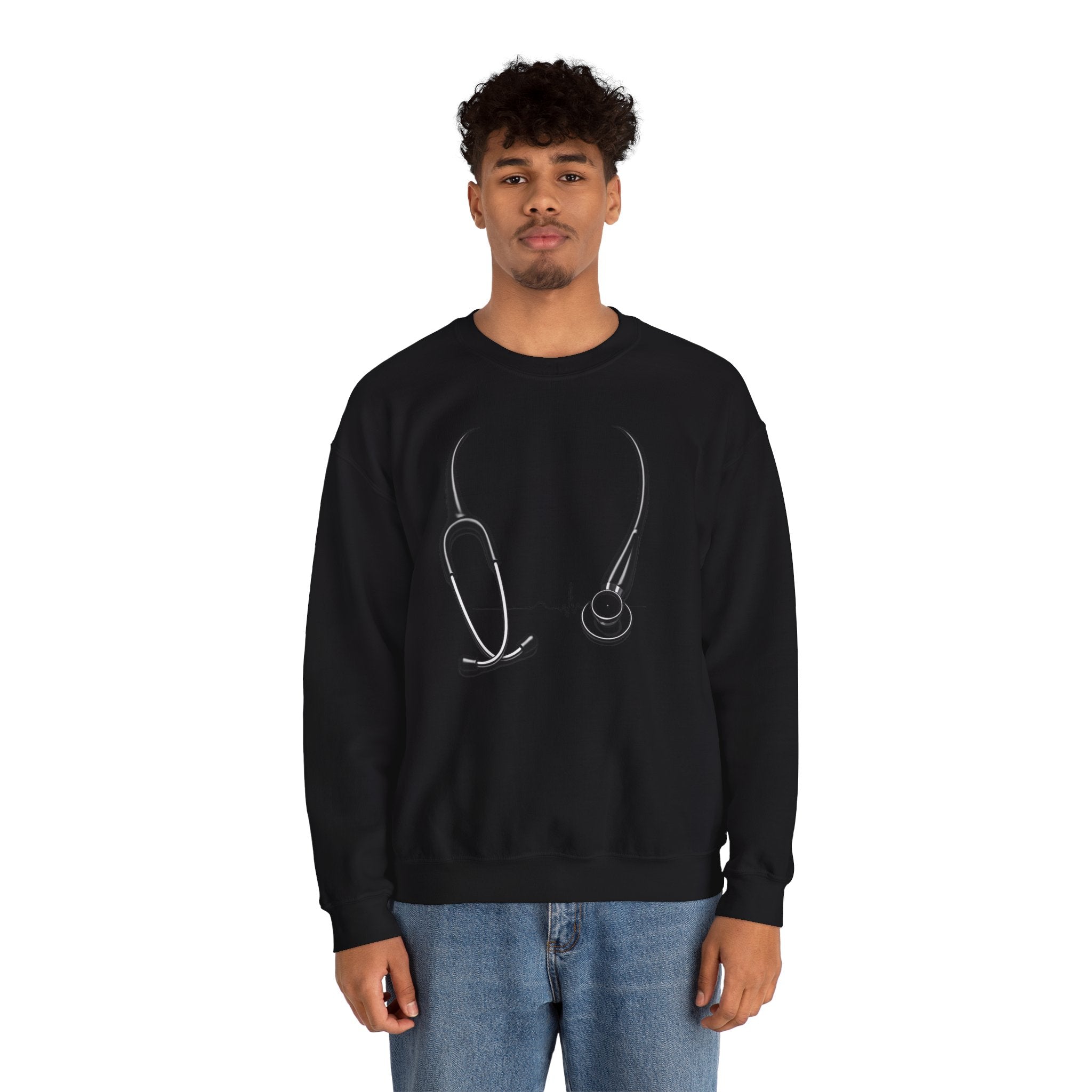 Oncology Ninja Sweatshirt – Stethoscope Medical Crewneck for Nurses & Doctors
